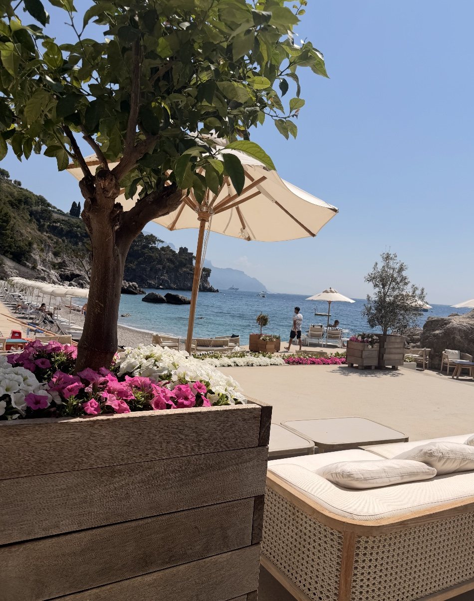 Beach club on the Amalfi coast